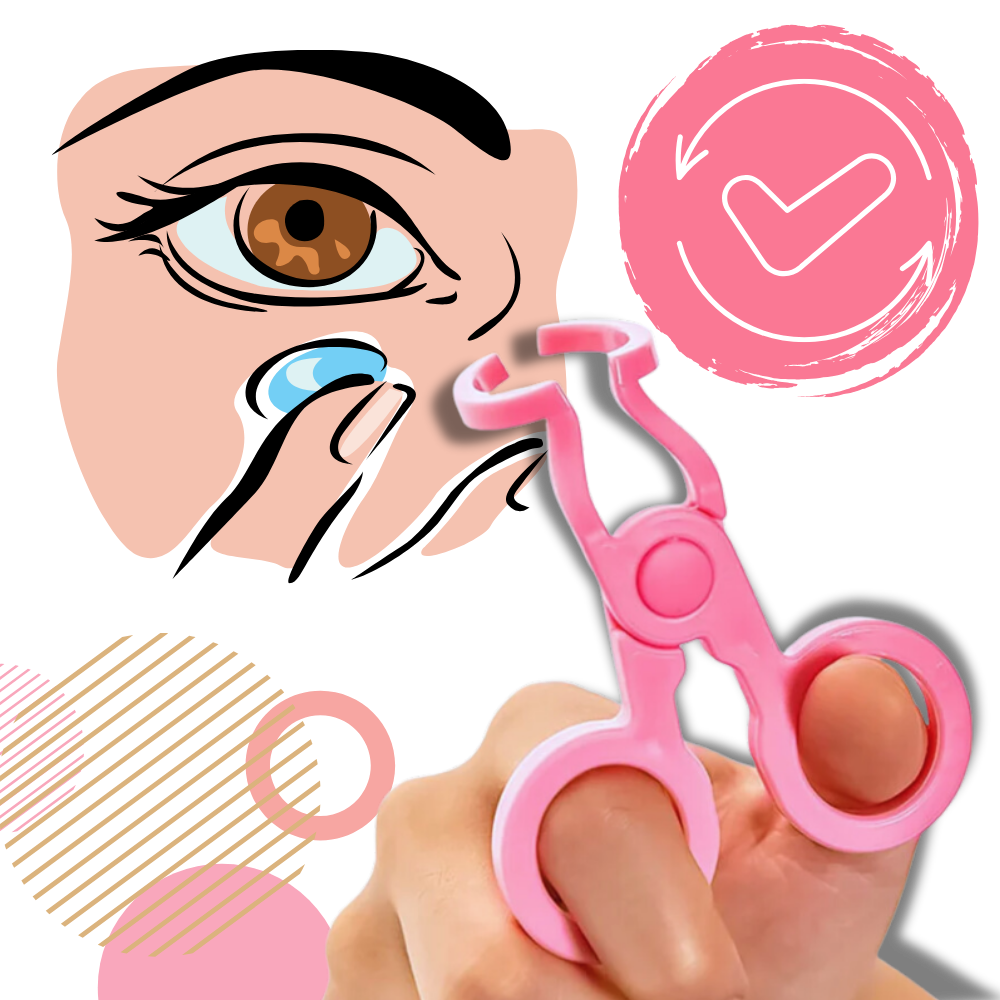 Outil de retrait des lentilles de contact sans effort