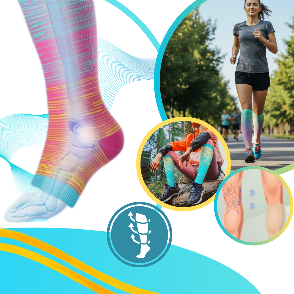 Chaussettes de compression élastiques pied ouvert