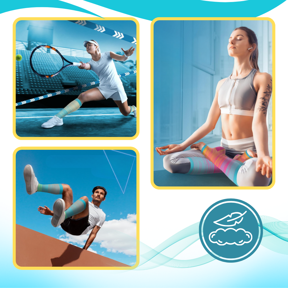 Chaussettes de compression élastiques pied ouvert