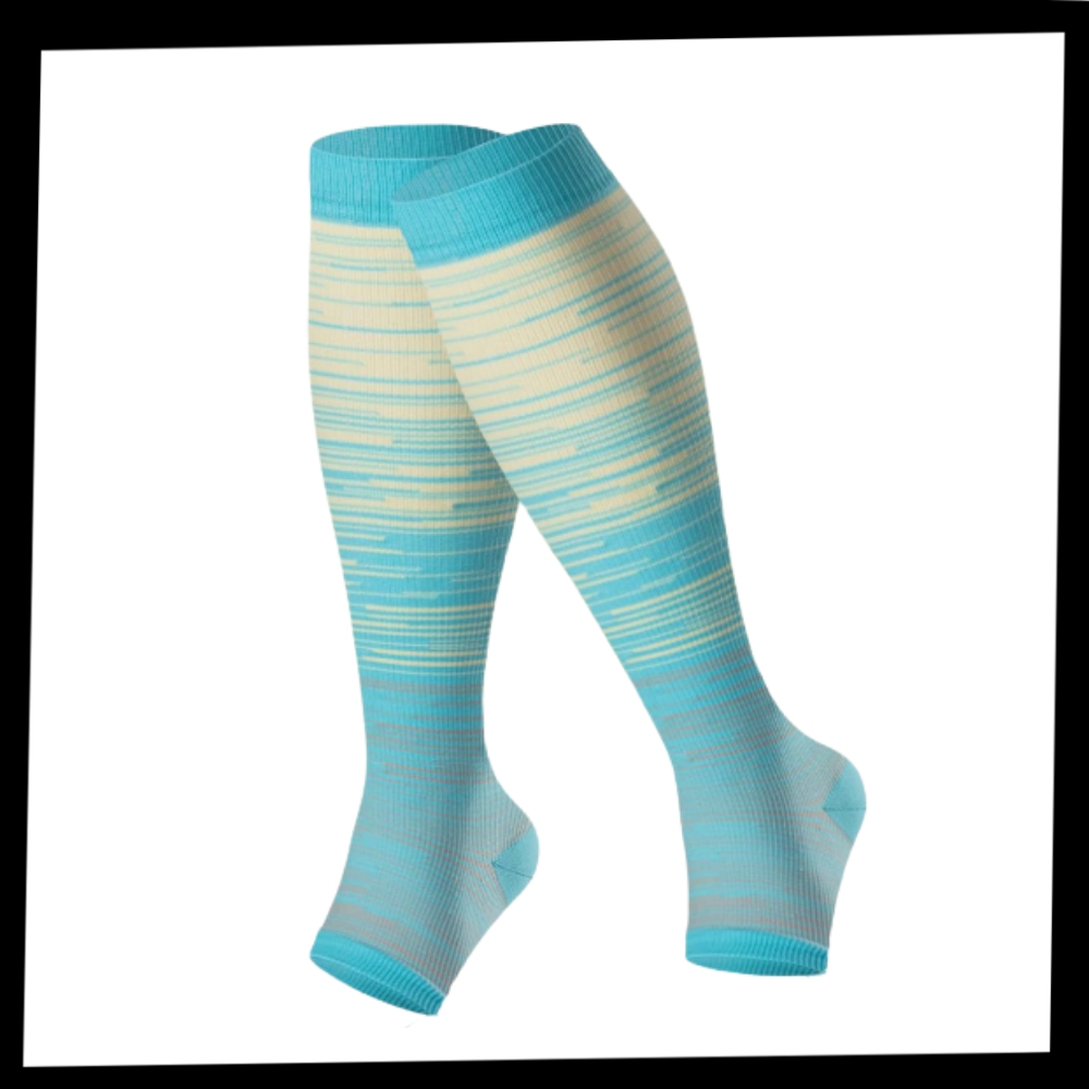 Chaussettes de compression élastiques pied ouvert