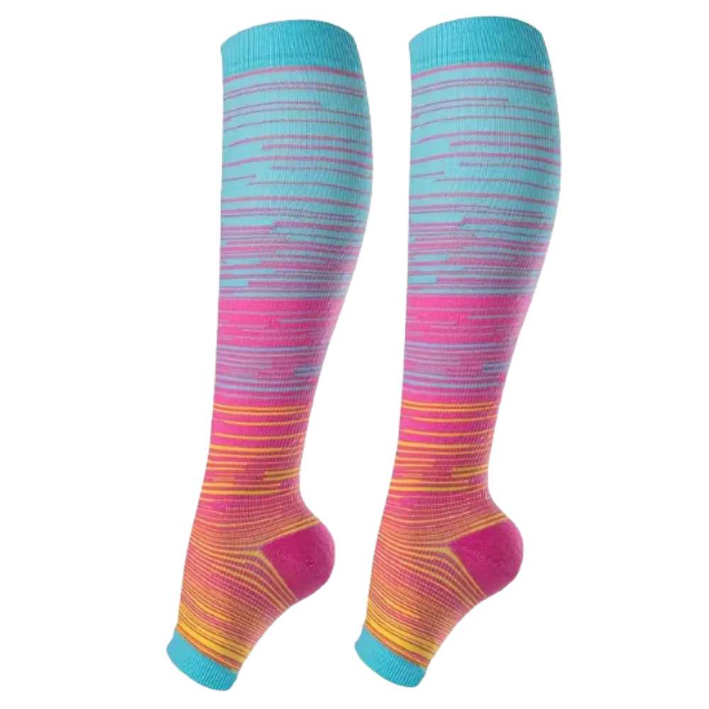 Chaussettes de compression élastiques pied ouvert