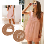 Robe élégante en broderie anglaise