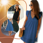 Robe élégante en broderie anglaise