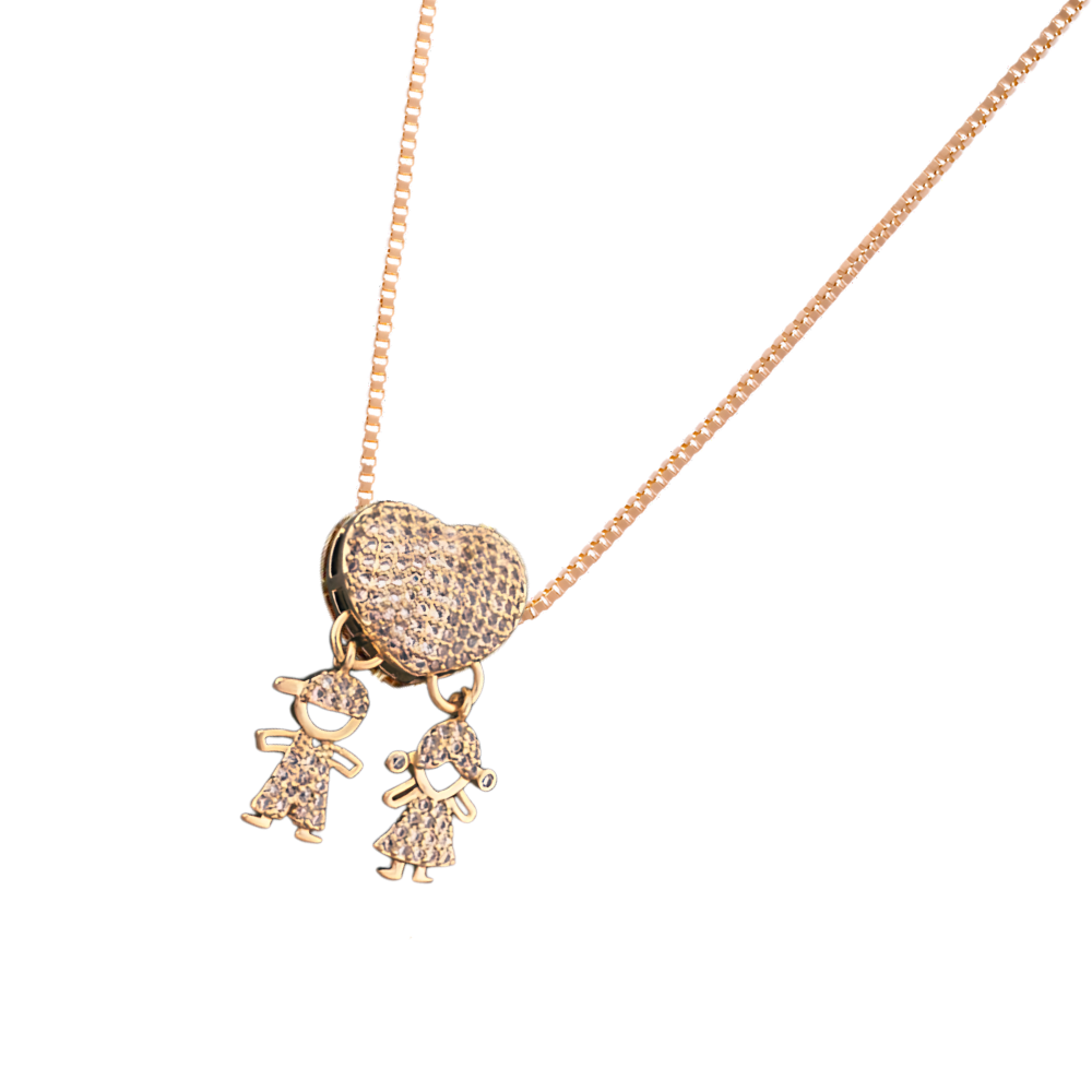 Collier élégant à breloques pour maman