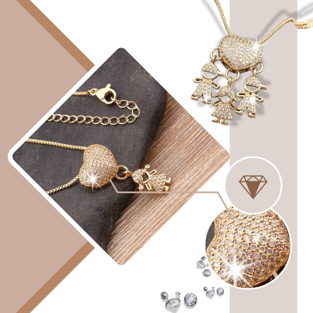 Collier élégant à breloques pour maman