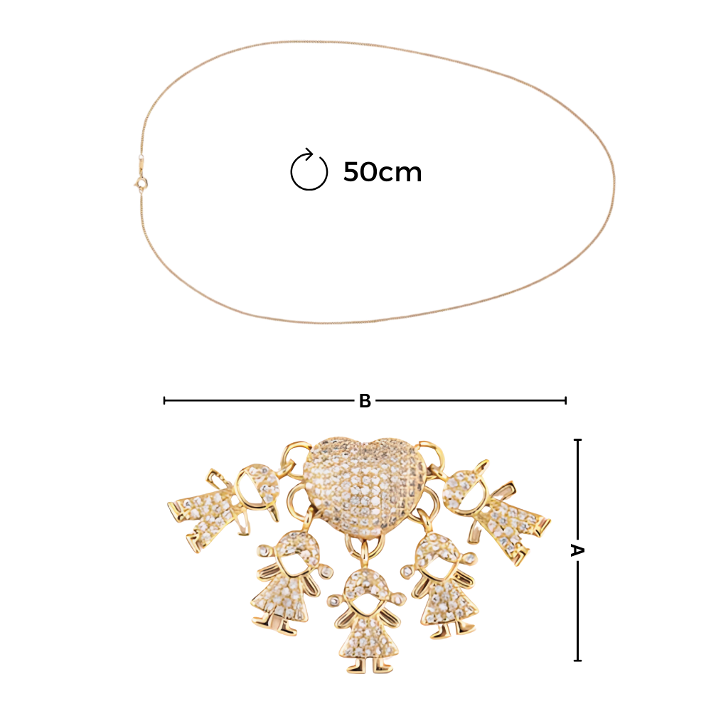 Collier élégant à breloques pour maman