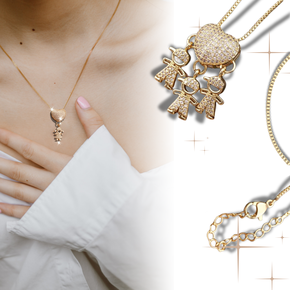 Collier élégant à breloques pour maman