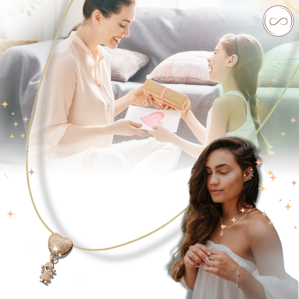 Collier élégant à breloques pour maman