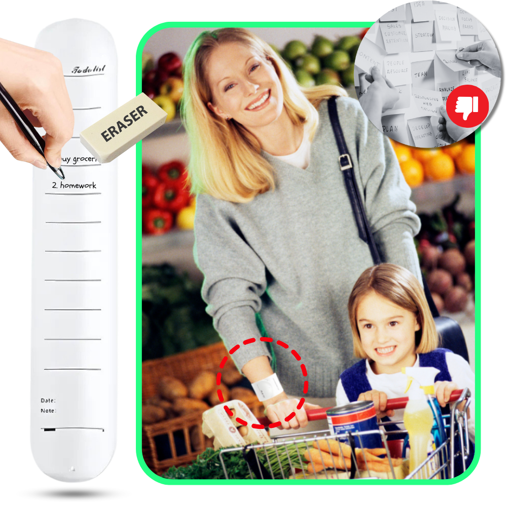 Bracelets de rappel effaçables en silicone