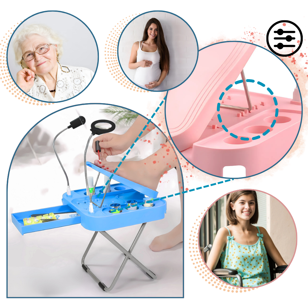 Repose-pieds ergonomique pour pédicure