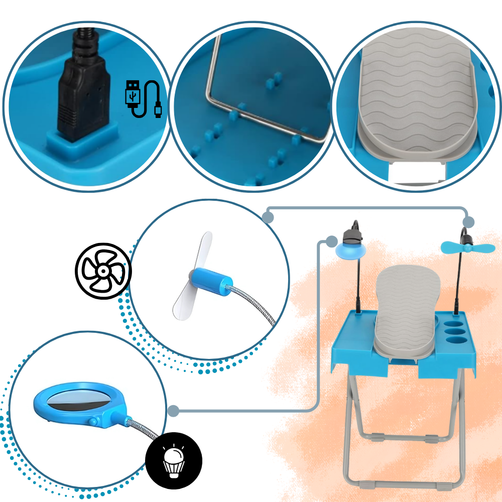 Repose-pieds ergonomique pour pédicure