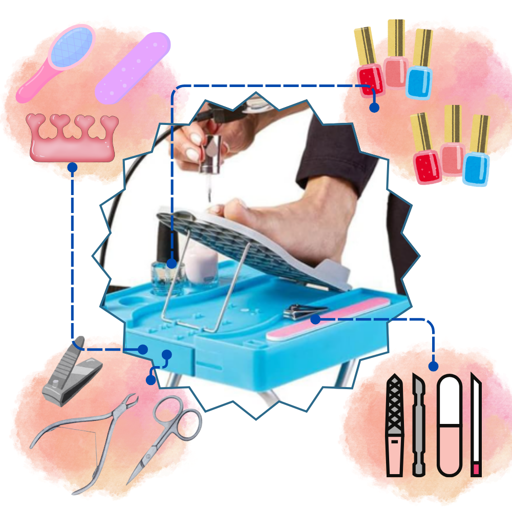 Repose-pieds ergonomique pour pédicure