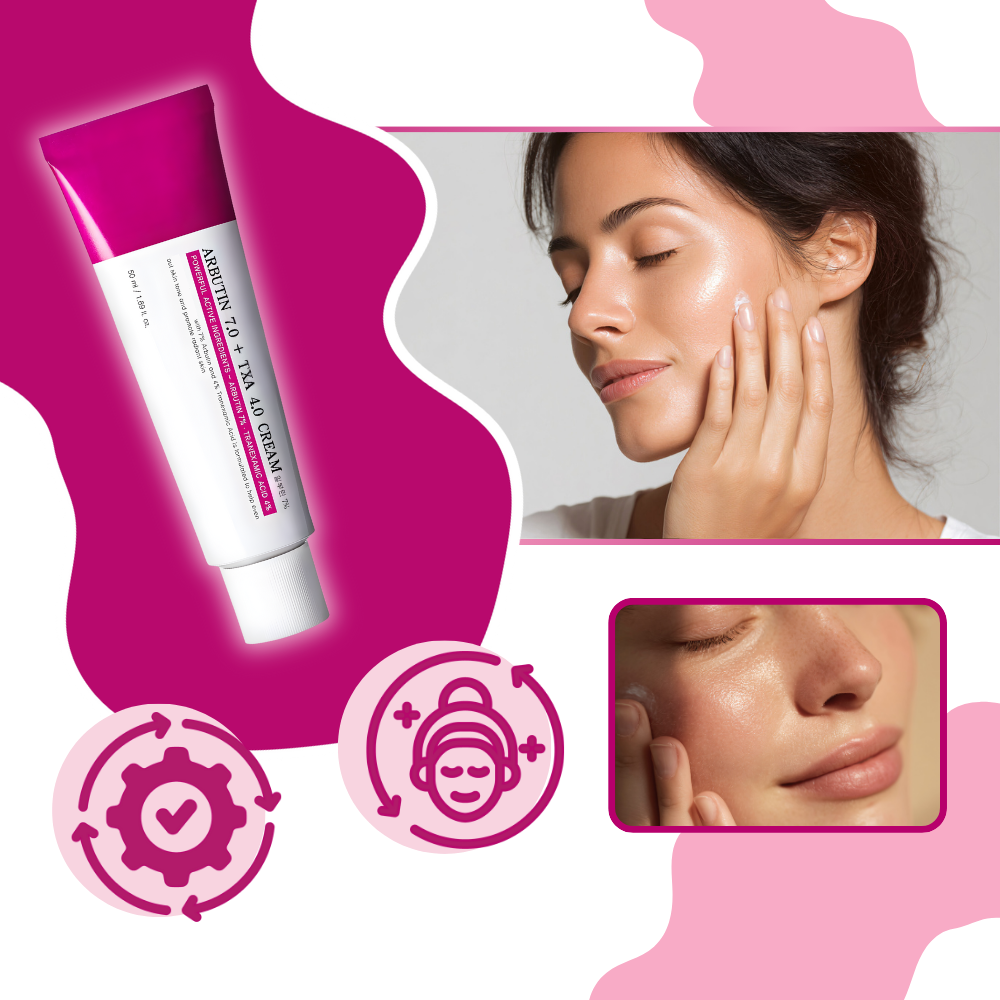 Crème à l'arbutine et à l'acide tranexamique