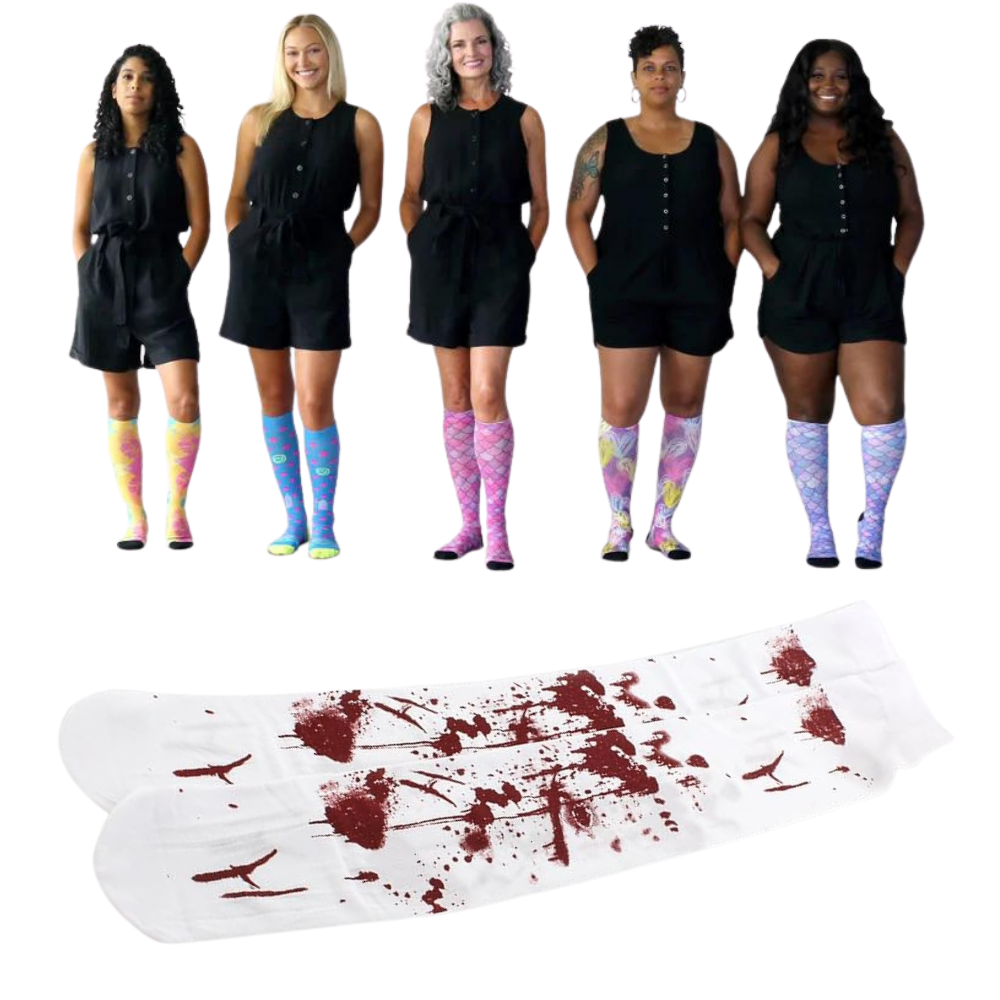 Chaussettes de compression aux motifs festifs d'Halloween