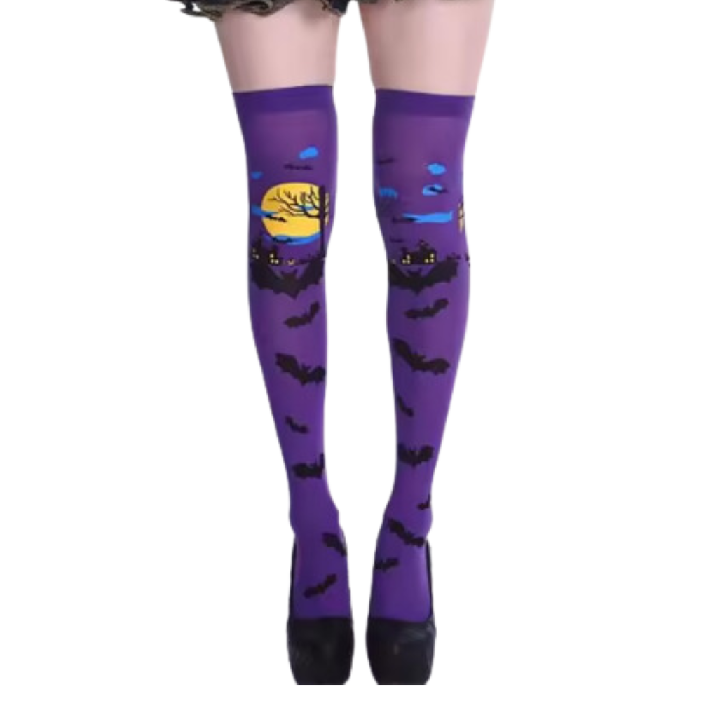 Chaussettes de compression aux motifs festifs d'Halloween
