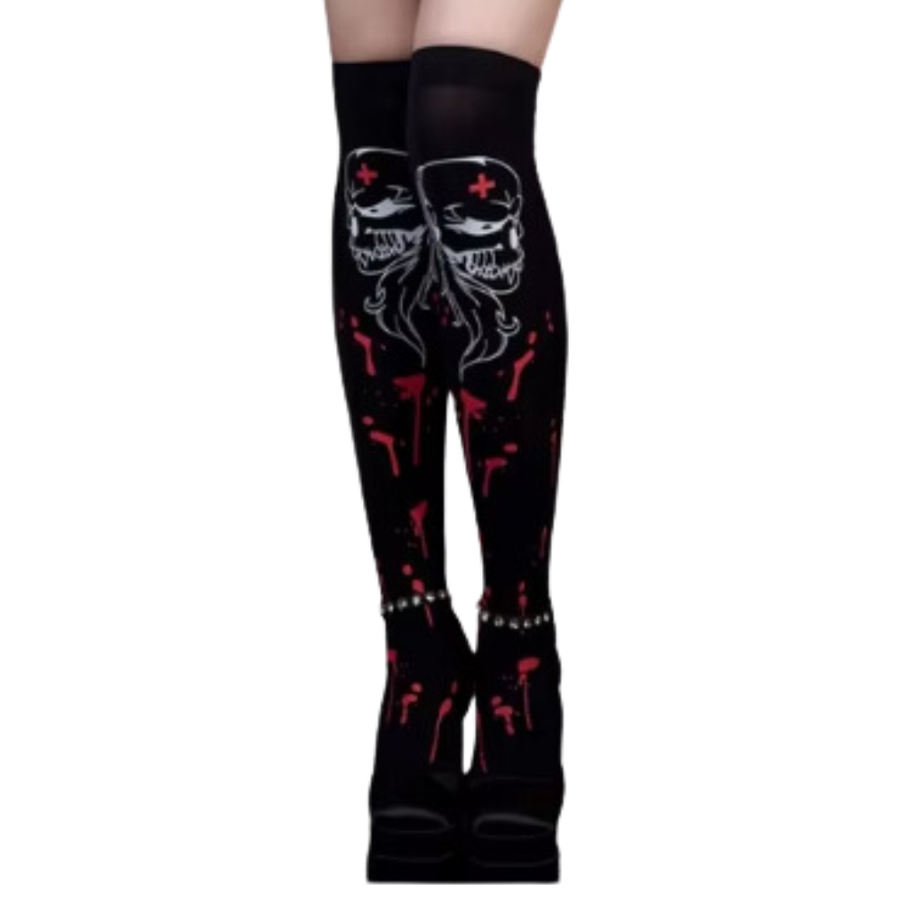 Chaussettes de compression aux motifs festifs d'Halloween