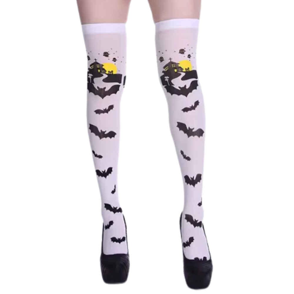 Chaussettes de compression aux motifs festifs d'Halloween