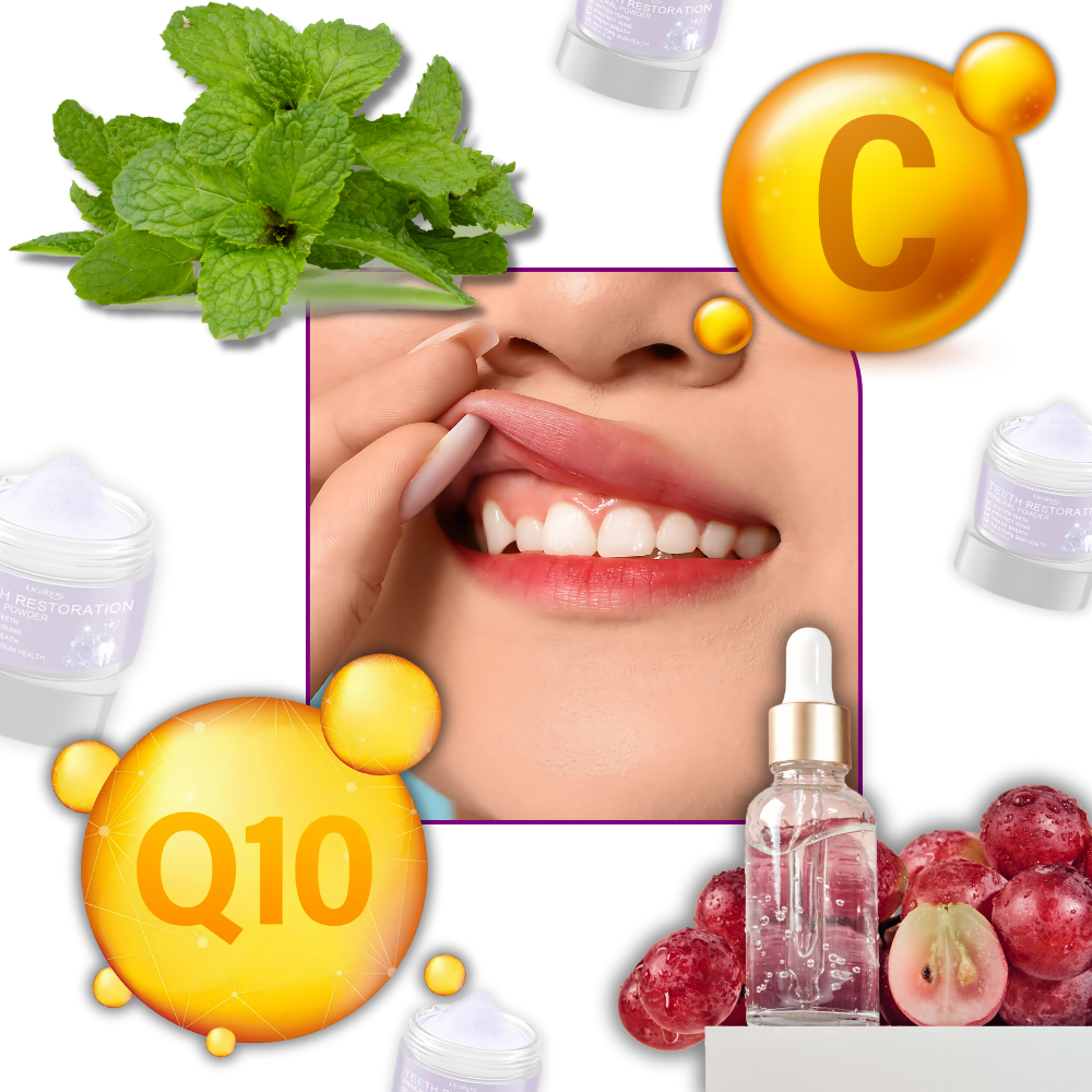 Poudre de blanchiment dentaire fraîcheur