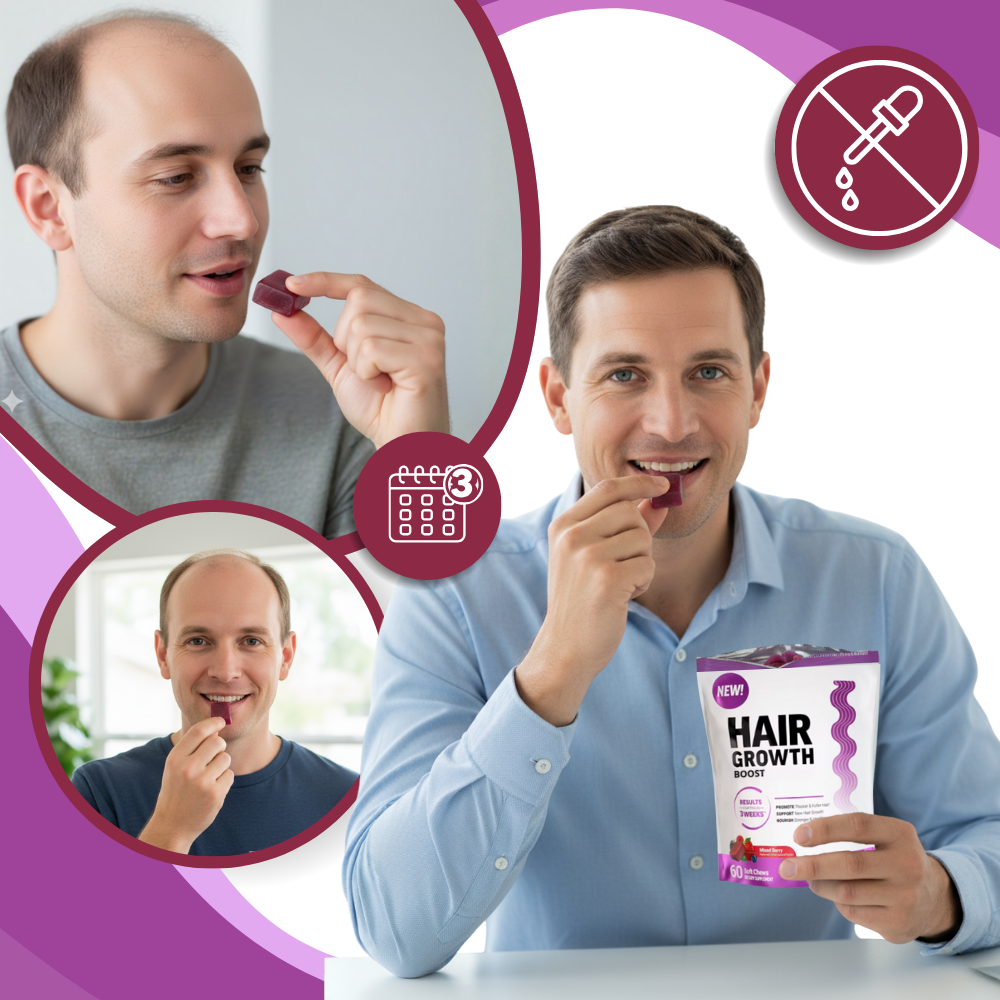 Gummies fruités et enrichis à la biotine pour cheveux