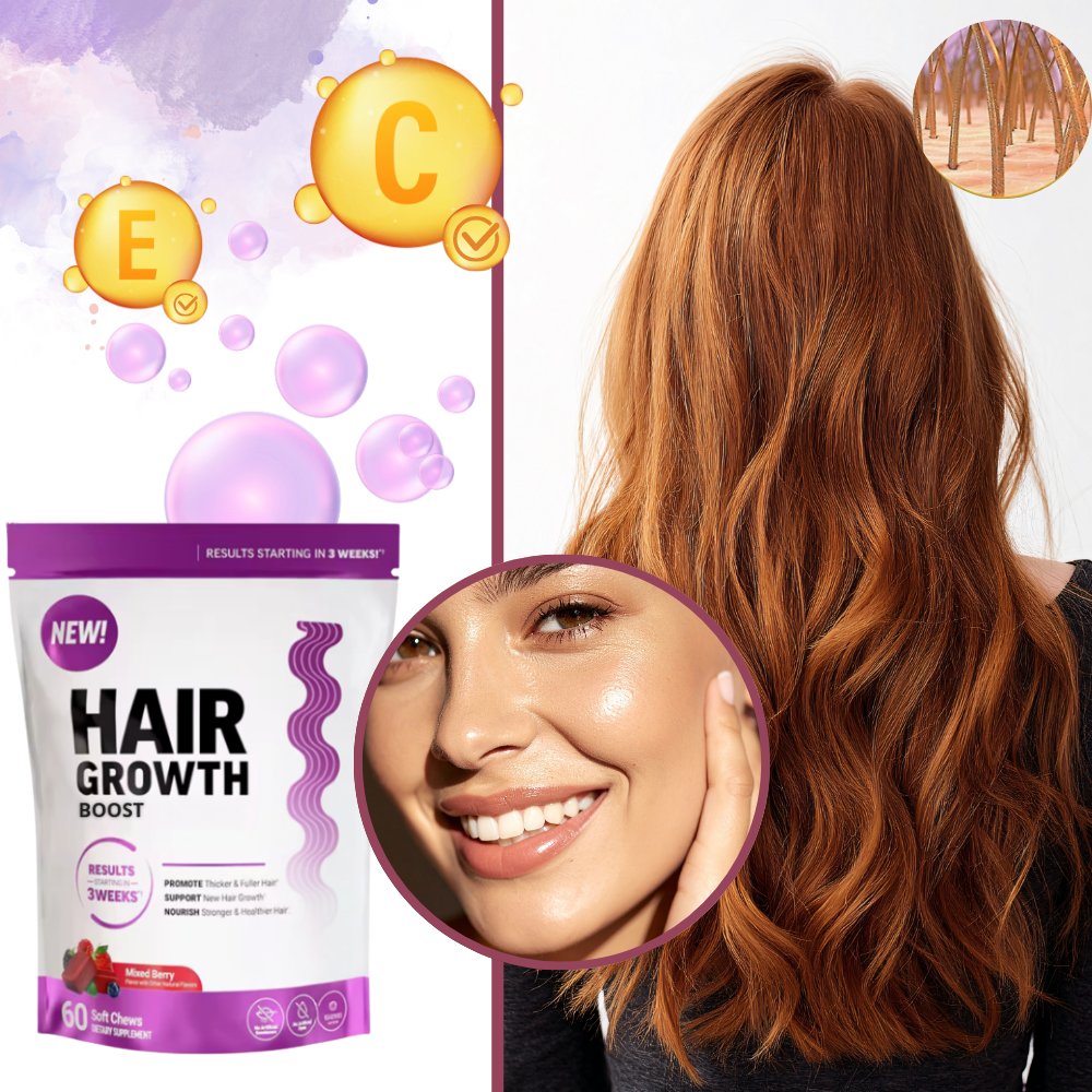 Gummies fruités et enrichis à la biotine pour cheveux