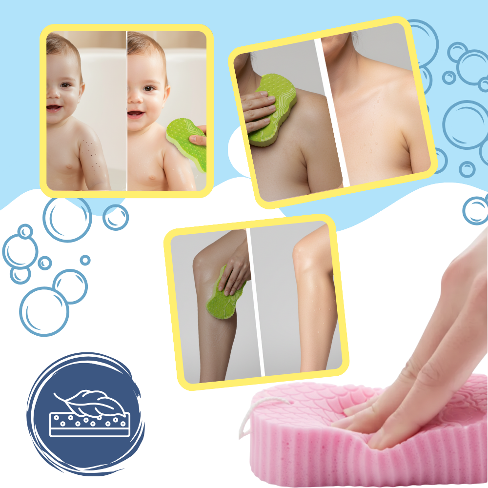 Éponge de bain exfoliante douce