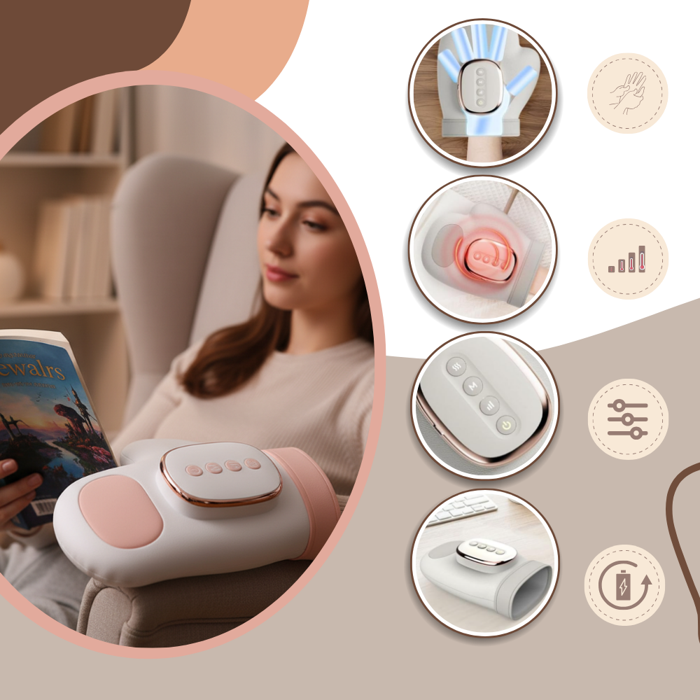 Gant de massage par compression thermique