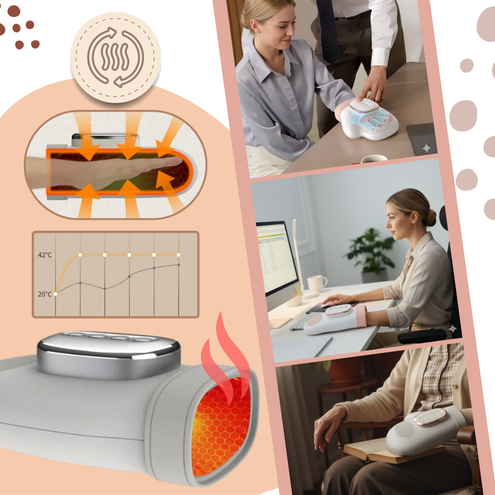 Gant de massage par compression thermique