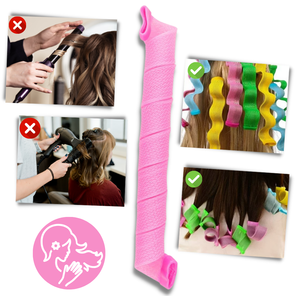 Kit de rouleaux pour boucler les cheveux sans chaleur