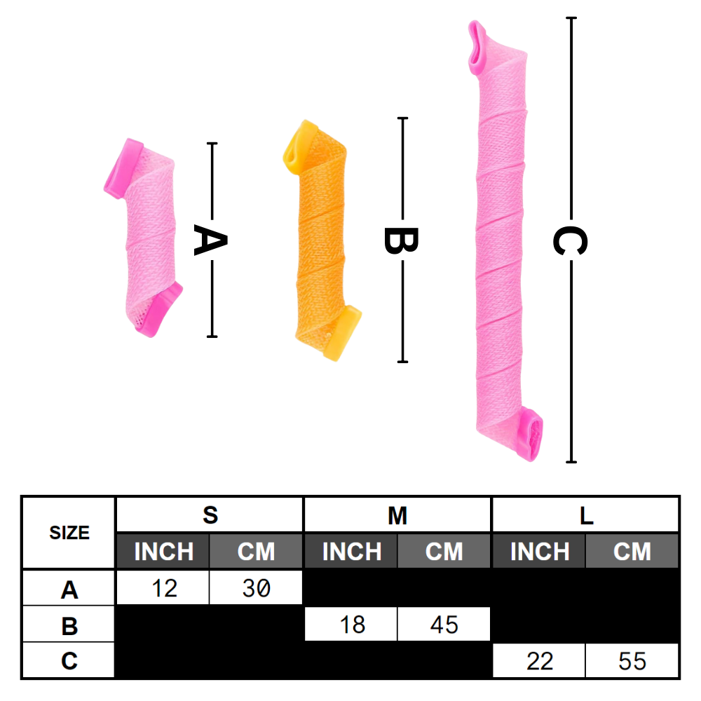 Kit de rouleaux pour boucler les cheveux sans chaleur