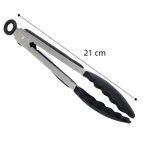 Pince de barbecue en acier inoxydable avec poignée en silicone