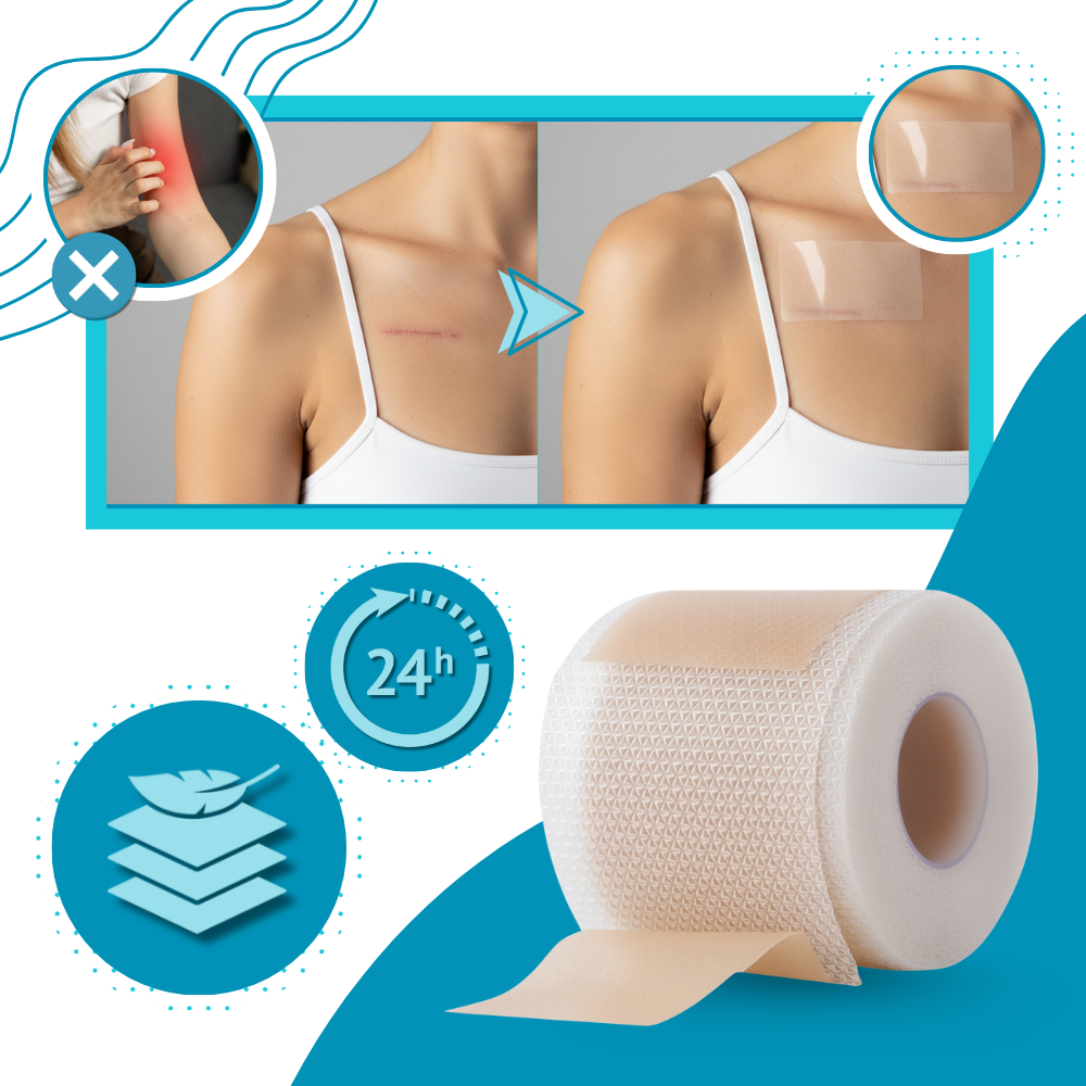 Patch en silicone  à l'acide hyaluronique pour cicatrices