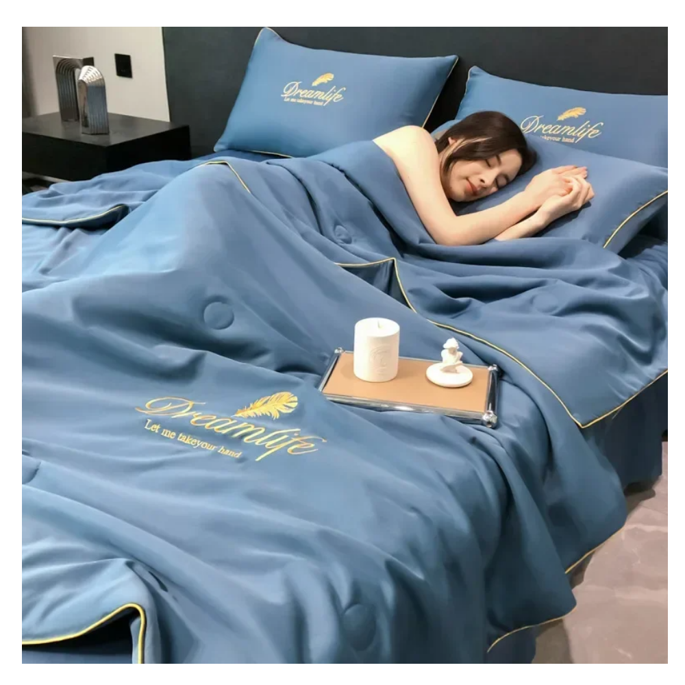 Housse de couette en soie glacée douce