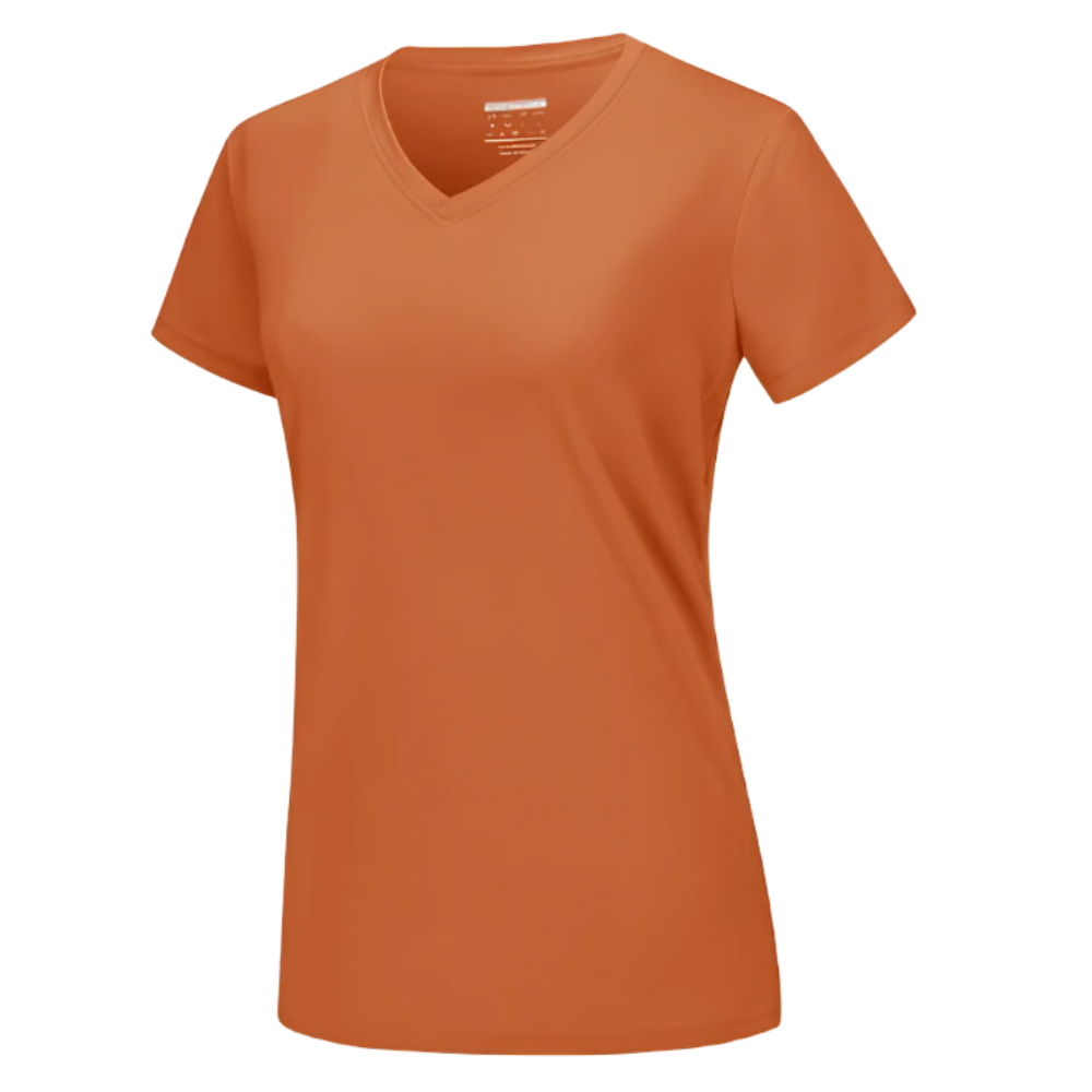T-shirt rafraîchissant col en V pour femme