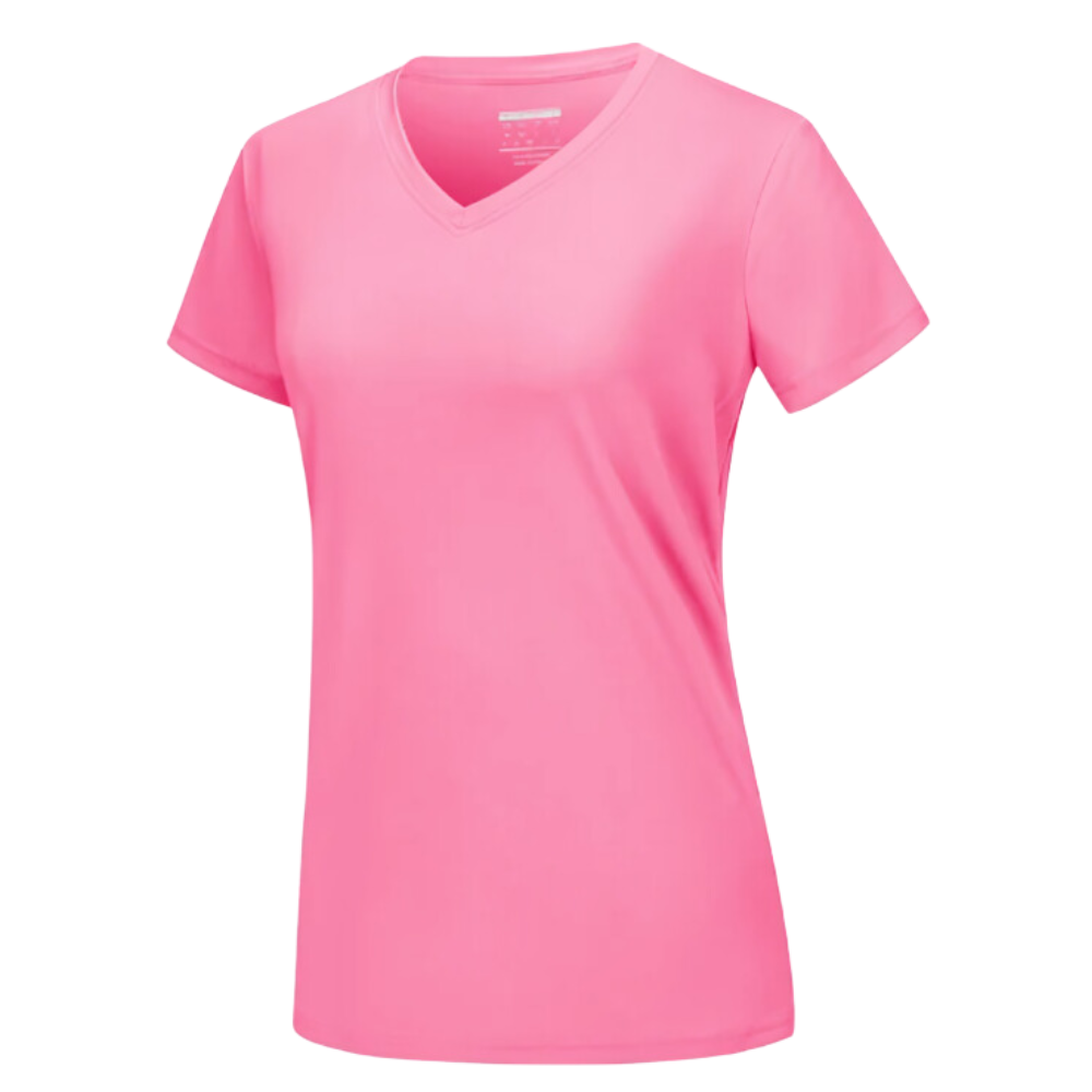 T-shirt rafraîchissant col en V pour femme
