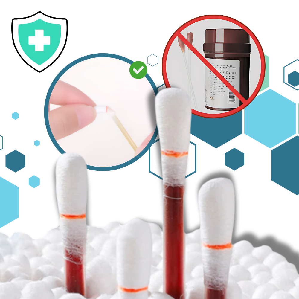 Cotons-tiges à l'iode et à l'alcool