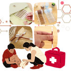 Cotons-tiges à l'iode et à l'alcool