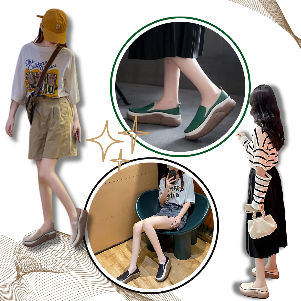 Mocassins souples à plateforme légère