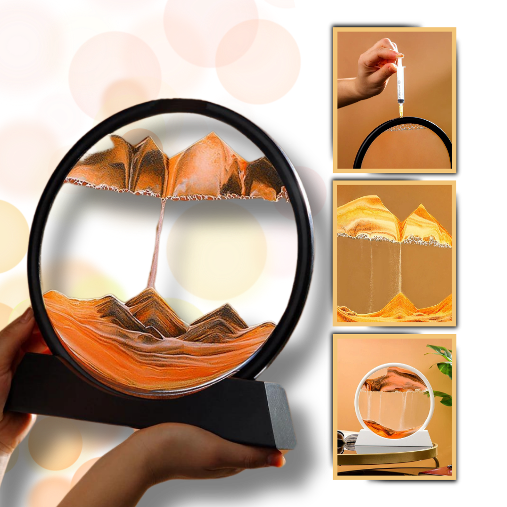 Image d'art de sable en mouvement dynamique