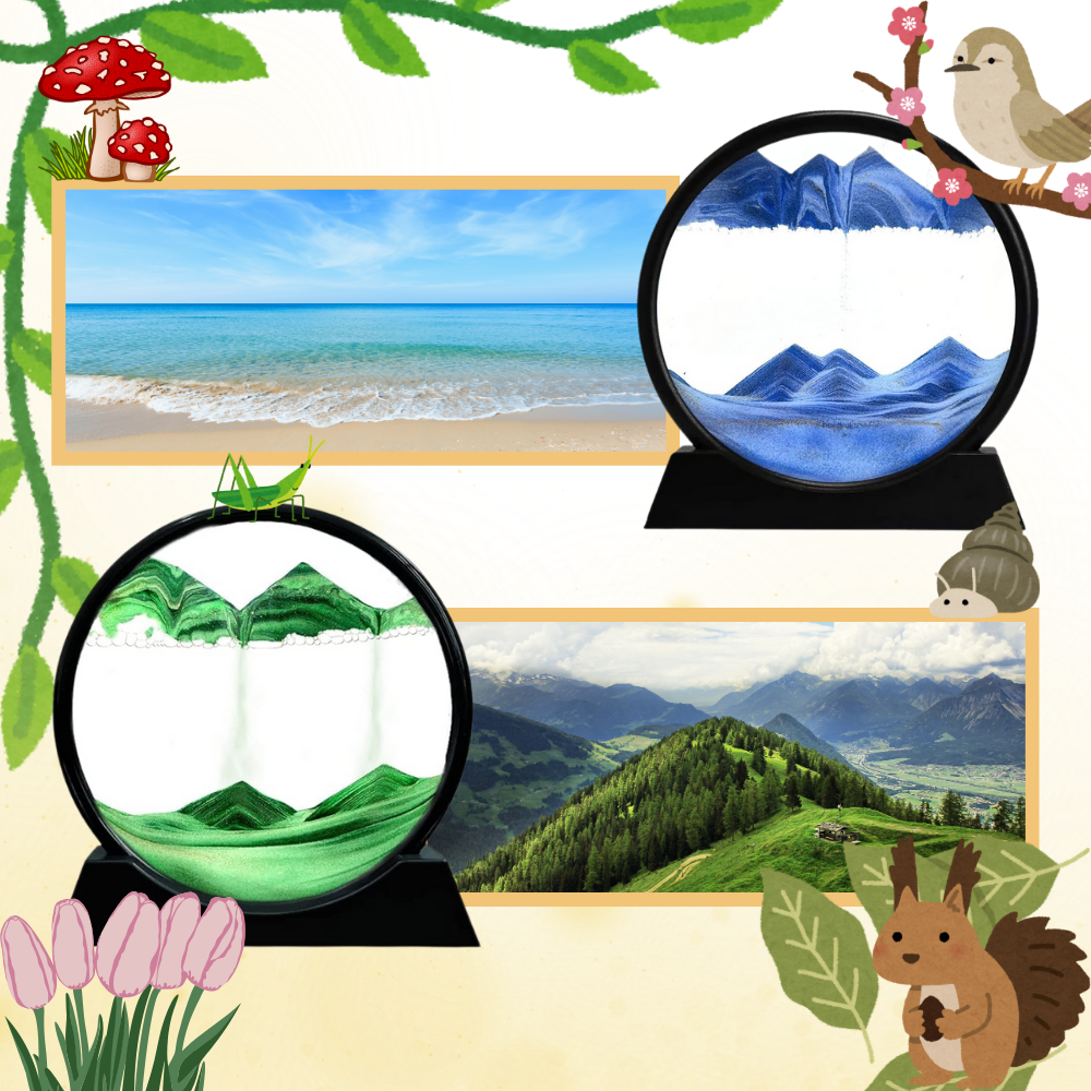 Image d'art de sable en mouvement dynamique