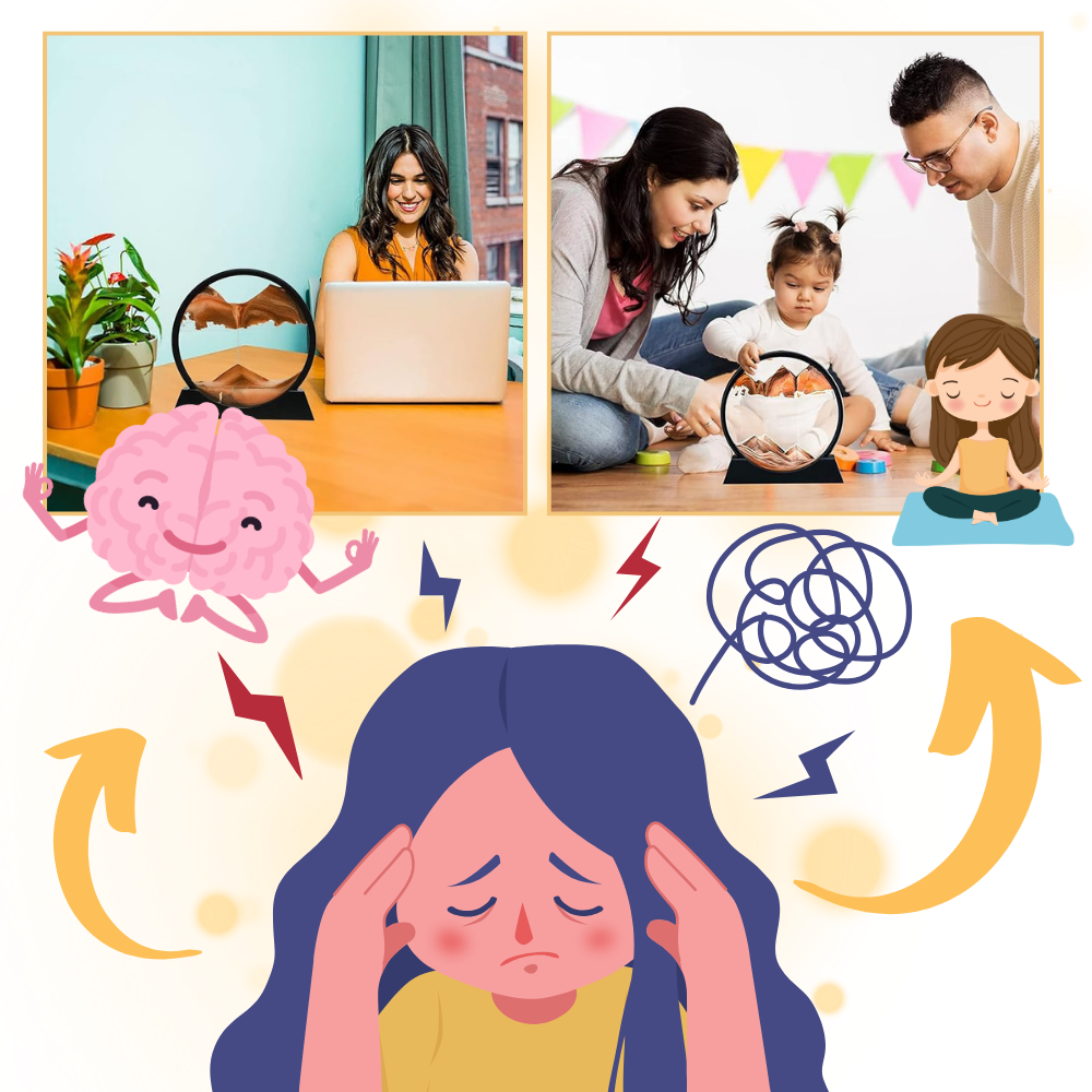 Image d'art de sable en mouvement dynamique