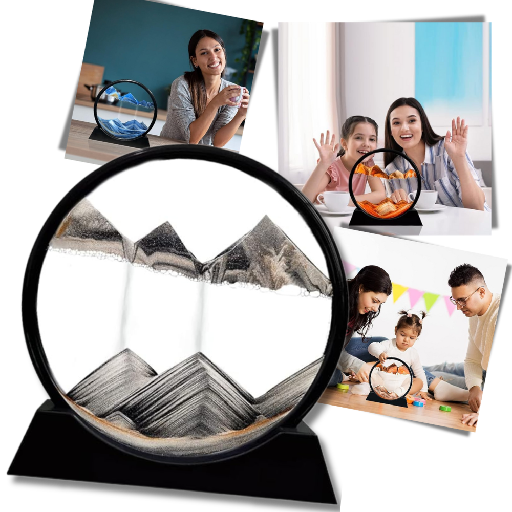 Image d'art de sable en mouvement dynamique