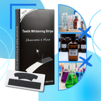 Bandes de blanchiment des dents au charbon et à la menthe
