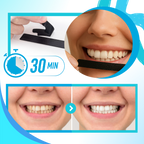 Bandes de blanchiment des dents au charbon et à la menthe