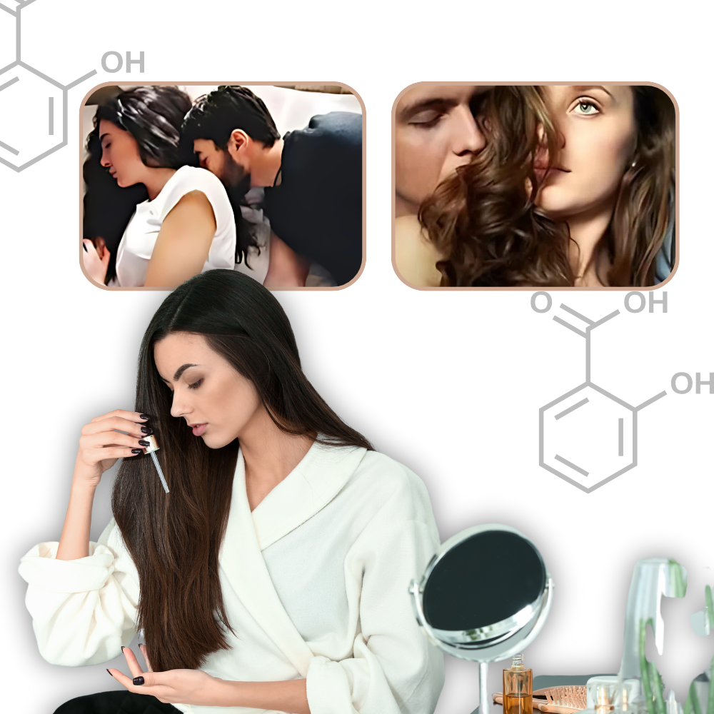 Huile capillaire aux phéromones stimulant l'humeur