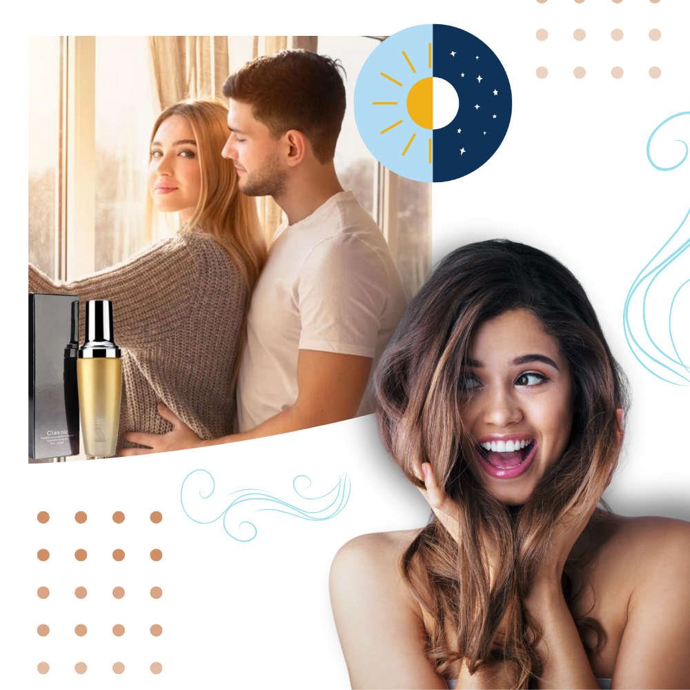 Huile capillaire aux phéromones stimulant l'humeur