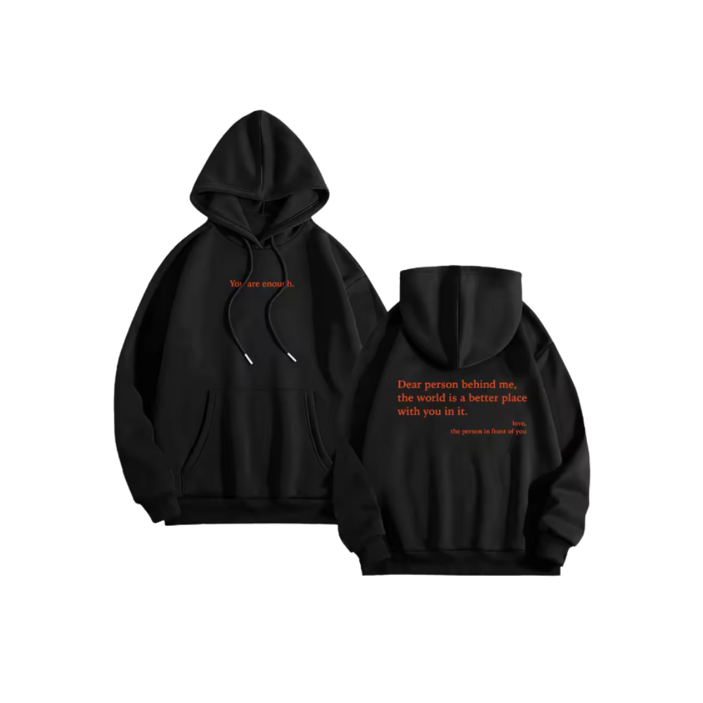 Sweat à capuche oversize pour femmes avec message motivant