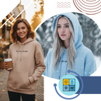 Sweat à capuche oversize pour femmes avec message motivant