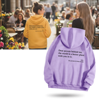 Sweat à capuche oversize pour femmes avec message motivant