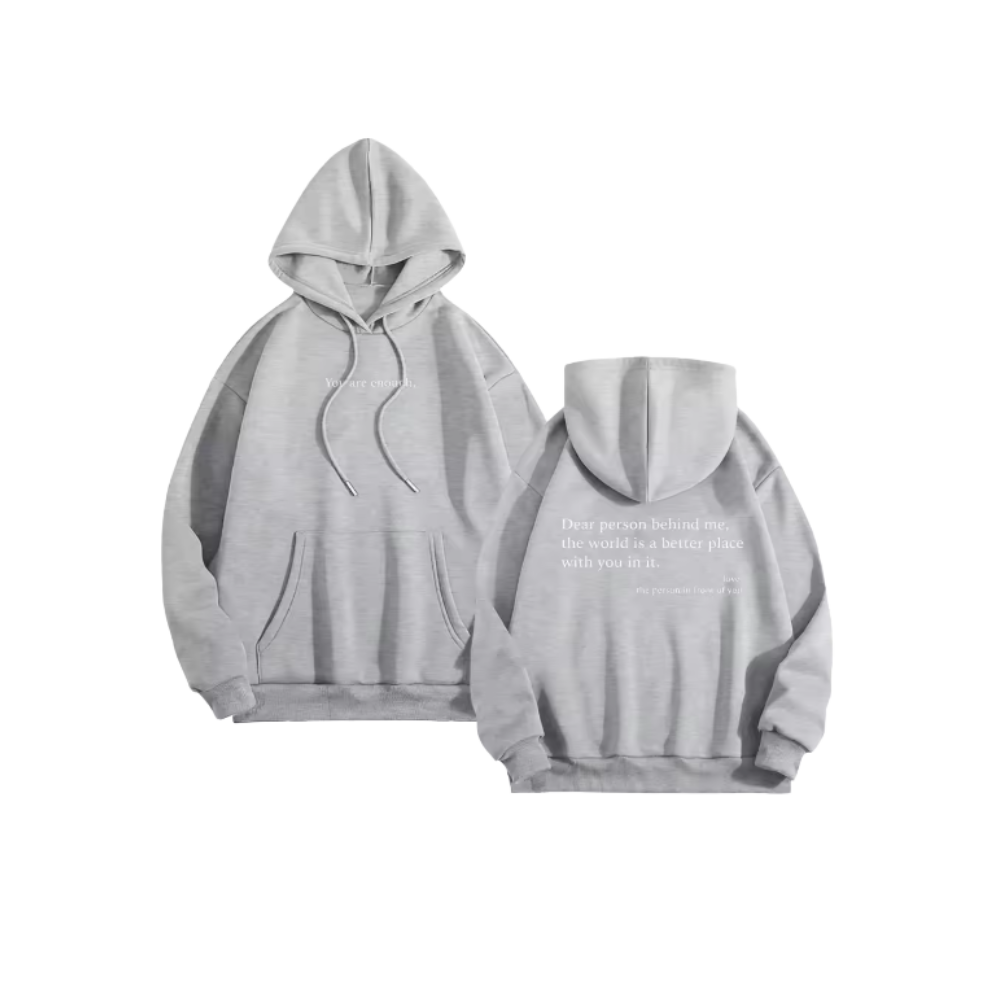 Sweat à capuche oversize pour femmes avec message motivant