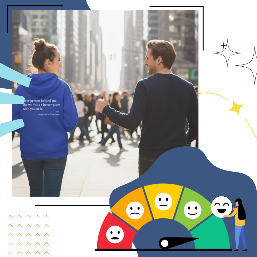 Sweat à capuche oversize pour femmes avec message motivant